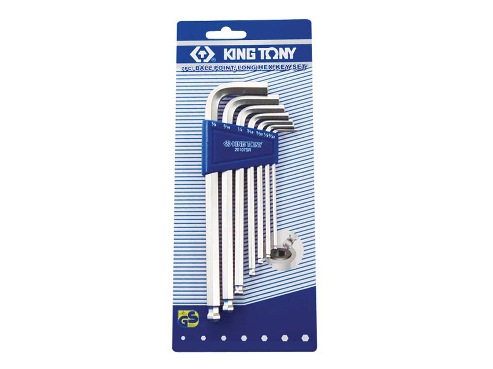 7PC LNG BALL PT HEX KEY SET